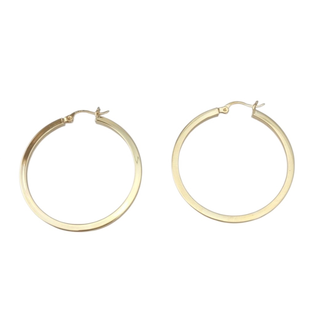 14K Yellow Gold Large Hoop Earrings #21707